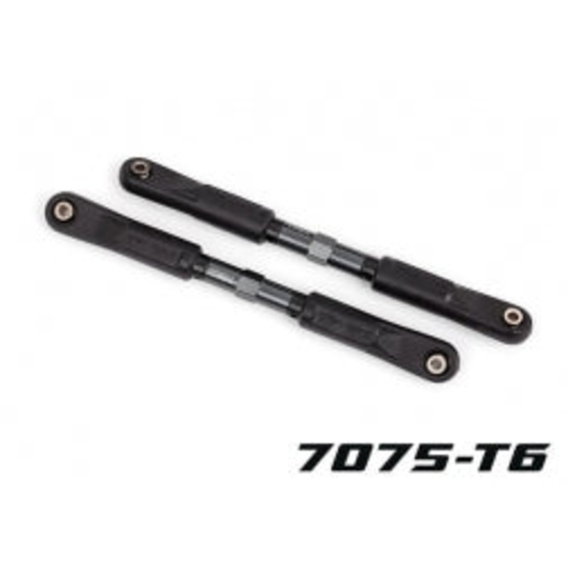 TRAXXAS 9549A Toe links, Sledge (TUBES dark titanium-anodized, 7075-T6 aluminum, stronger than titanium) (120mm) (2)/ rod ends, assembled with steel hollow balls (4)/ aluminum wrench, 8mm (1)