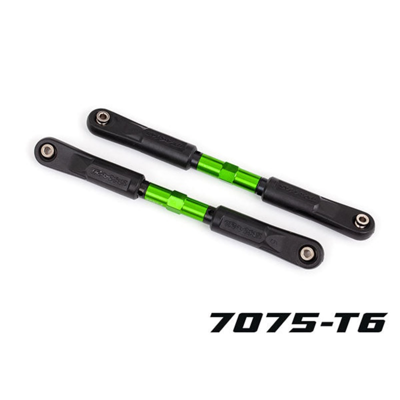 TRAXXAS 9549G Toe links, Sledge (TUBES green-anodized, 7075-T6 aluminum, stronger than titanium) (120mm) (2)/ rod ends, assembled with steel hollow balls (4)/ aluminum wrench, 8mm (1)