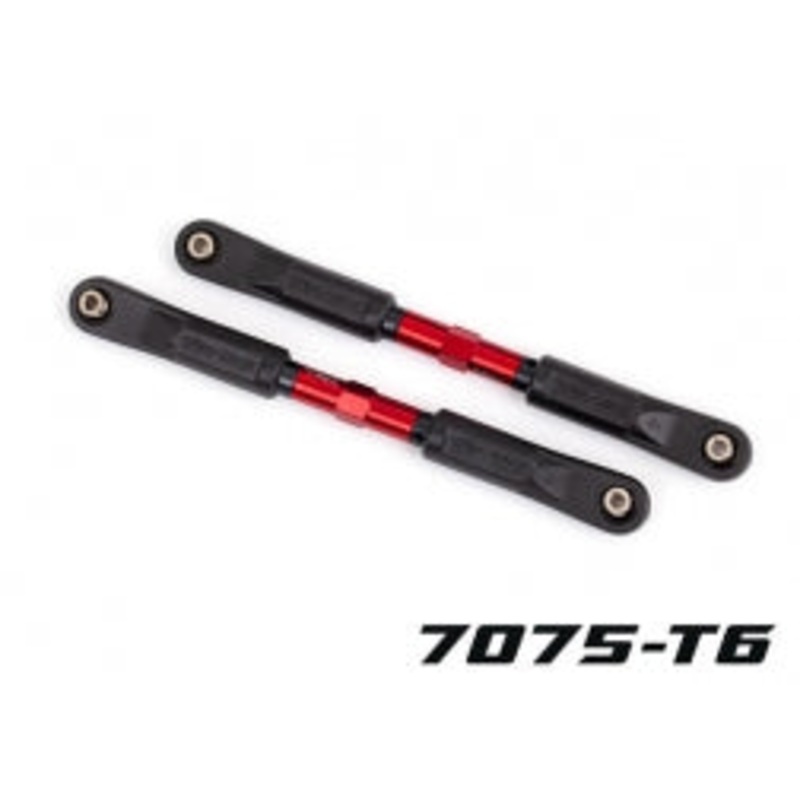 TRAXXAS 9549R  Toe links, Sledge (TUBES red-anodized, 7075-T6 aluminum, stronger than titanium) (120mm) (2)/ rod ends, assembled with steel hollow balls (4)/ aluminum wrench, 8mm (1)