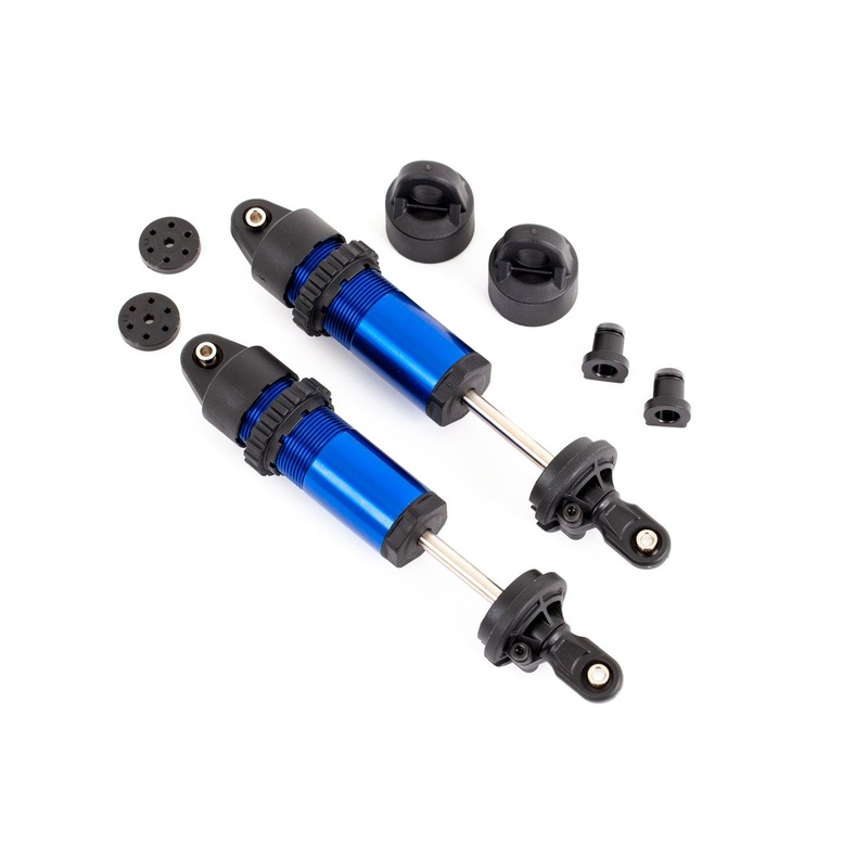 TRAXXAS 9660 Shocks, GT-Maxx, aluminum (blue-anodized) (fully assembled w/o springs) (2)