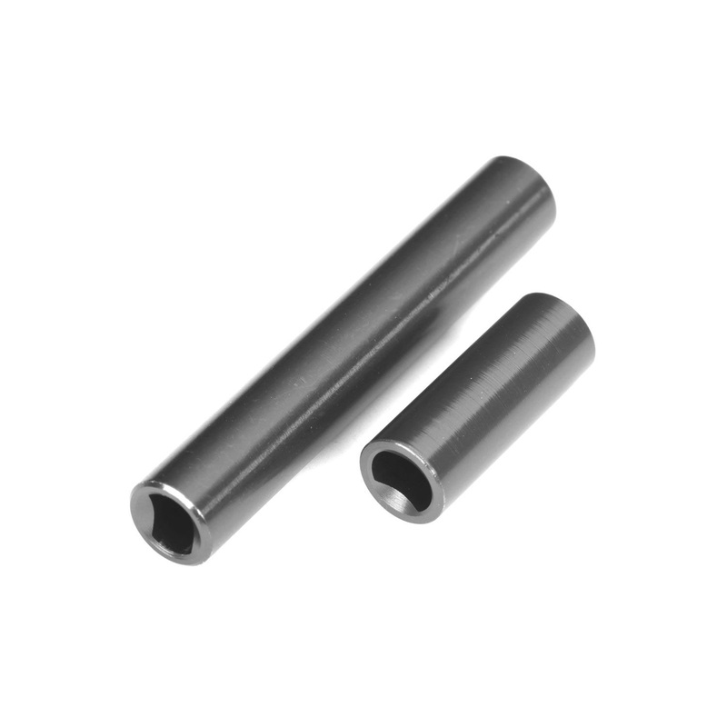 TRAXXAS 9852-GRAY Driveshafts, center, female, 6061-T6 aluminum (dark titanium-anodized) (front & rear) (for use with #9751 metal center driveshafts) (fits 1/18 TRX-4M vehicles with 162mm wheelbase)