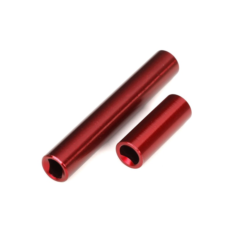 TRAXXAS 9852-RED Driveshafts, center, female, 6061-T6 aluminum (red-anodized) (front & rear) (for use with #9751 metal center driveshafts) (fits 1/18 TRX-4M vehicles with 162mm wheelbase)