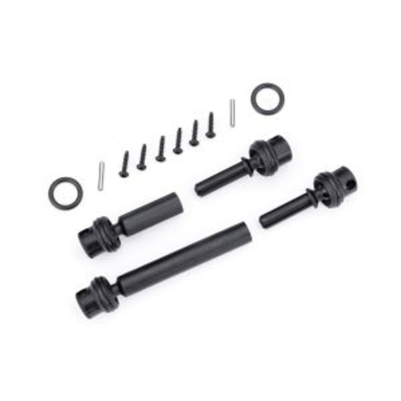 TRAXXAS 9855 Driveshafts, center, assembled (front & rear) (fits 1/18 scale TRX-4M vehicles with 161mm wheelbase)