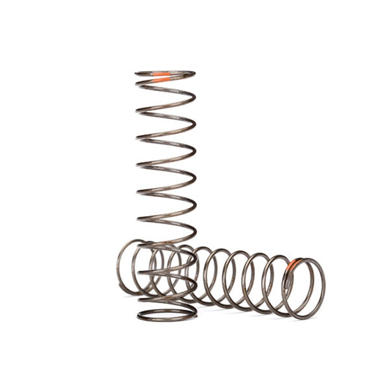 TRAXXAS 8044 Springs, shock (natural finish) (GTS) (0.39 rate, orange stripe) (2)