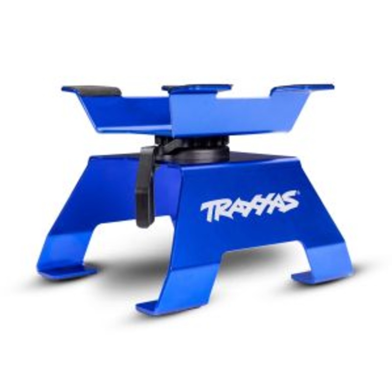 TRAXXAS 8796-BLUE car and truck stand, blue (assembled)