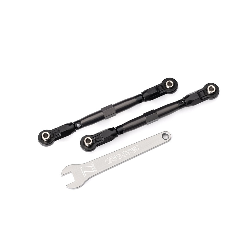 TRAXXAS 8948-GRAY Toe links, front (TUBES gray-anodized, 7075-T6 aluminum, stronger than titanium) (88mm) (2)/ rod ends, rear (4)/ rod ends, front (4)/ aluminum wrench (1)
