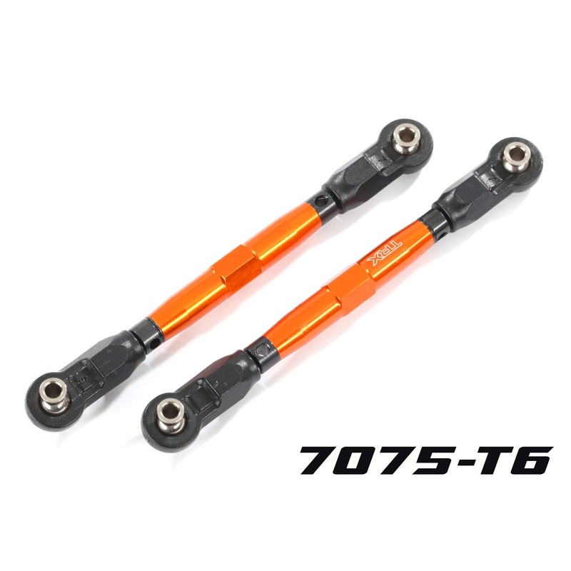 TRAXXAS 8948A Toe links, front (TUBES orange-anodized, 7075-T6 aluminum, stronger than titanium) (88mm) (2)/ rod ends, rear (4)/ rod ends, front (4)/ aluminum wrench (1)