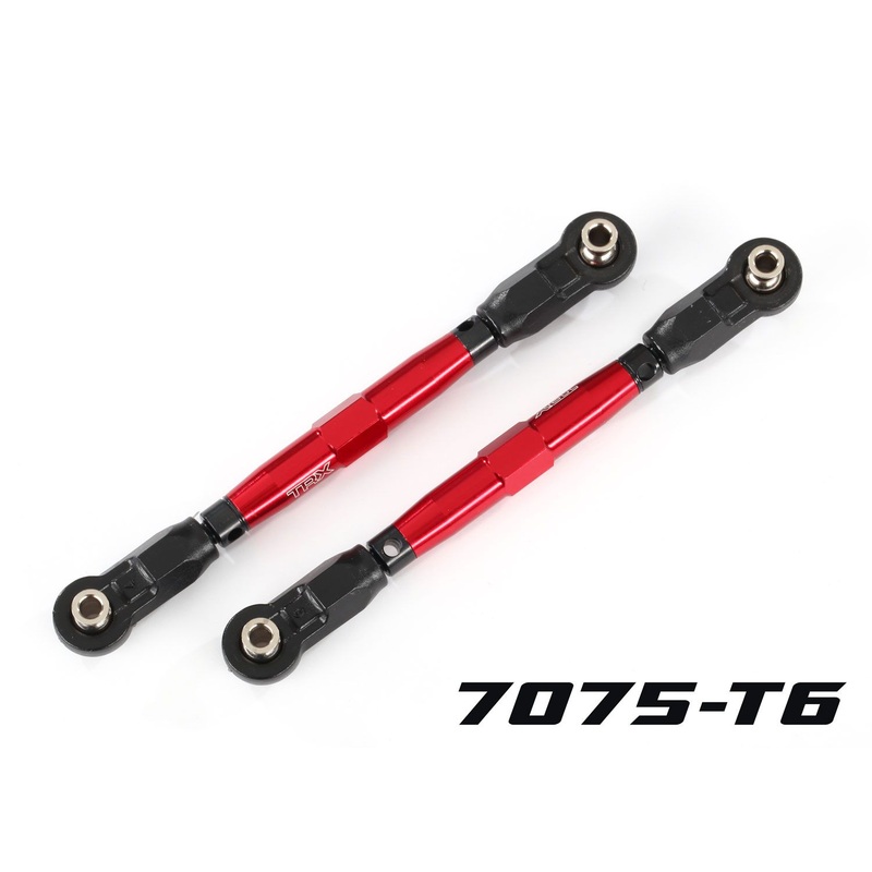 TRAXXAS 8948R Toe links, front (TUBES red-anodized, 7075-T6 aluminum, stronger than titanium) (88mm) (2)/ rod ends, rear (4)/ rod ends, front (4)/ aluminum wrench (1)