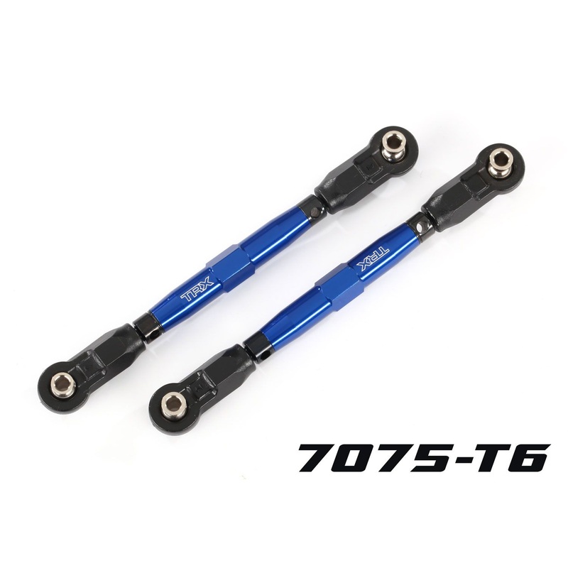 TRAXXAS 8948X Toe links, front (TUBES blue-anodized, 7075-T6 aluminum, stronger than titanium) (88mm) (2)/ rod ends, rear (4)/ rod ends, front (4)/ aluminum wrench (1)