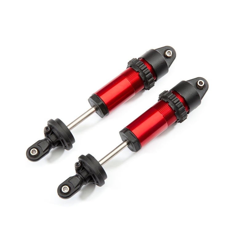 TRAXXAS 8961R Shocks, GT-Maxx, aluminum (red-anodized) (fully assembled w/o springs) (2)