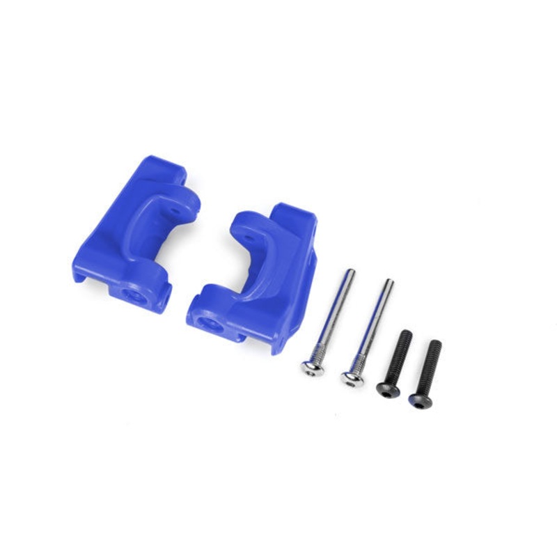 TRAXXAS 9135-BLUE  Caster blocks (c-hubs), extreme heavy duty,(left & right)/ 3x26mm hinge pins (2)/ 3x15mm BCS (2) (for use with #9182 upgrade kit)