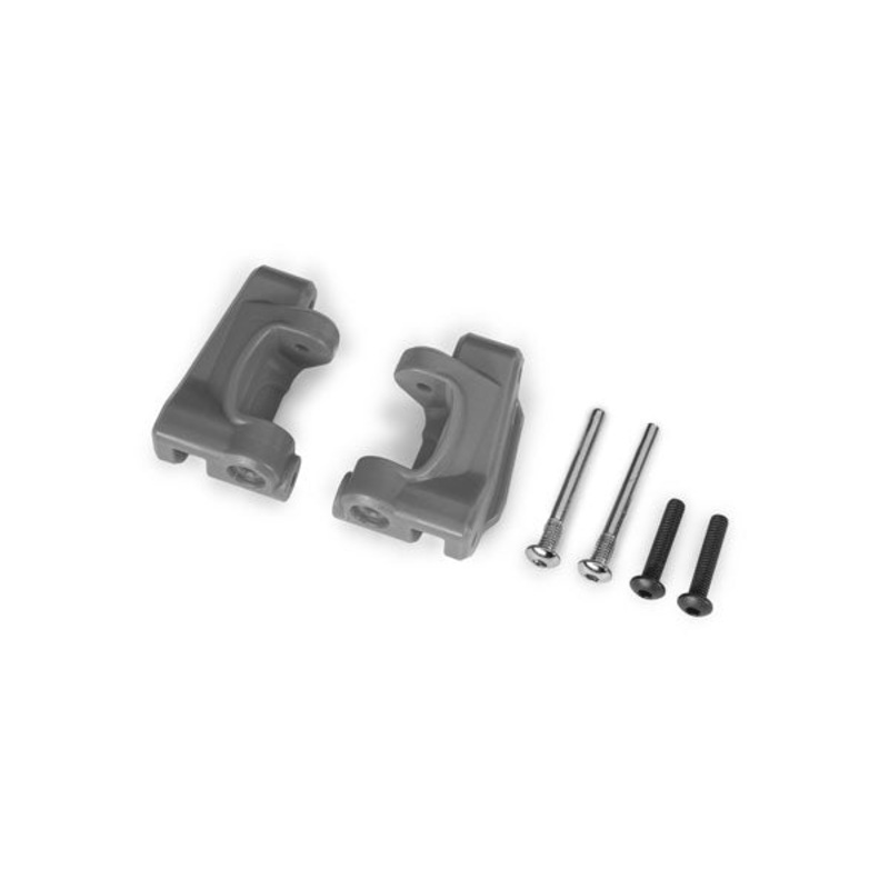 TRAXXAS 9136-GRAY Caster blocks (c-hubs), extreme heavy duty, gray (left & right)/ 3x26mm hinge pins (2)/ 3x15mm BCS (2) (for use with #9180 and 9181 upgrade kit)