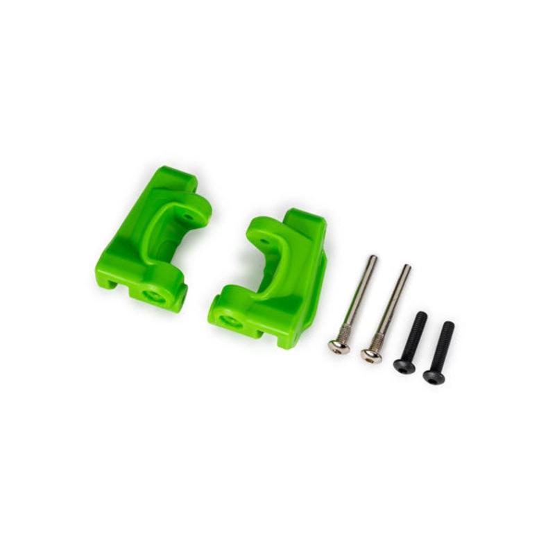 TRAXXAS 9136-GREEN Caster blocks (c-hubs), extreme heavy duty, green (left & right)/ 3x26mm hinge pins (2)/ 3x15mm BCS (2) (for use with #9180 and 9181 upgrade kit)