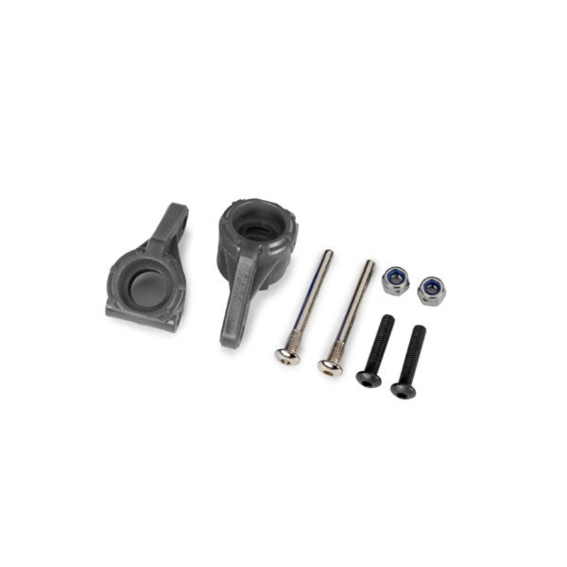 TRAXXAS 9137-GRAY Steering blocks, extreme heavy duty, gray (left & right)/ 3x26mm hinge pins (2)/ 3x15mm BCS (2) (for use with #9180, 9181, 9182 upgrade kit)