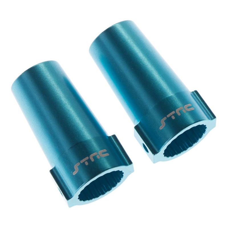 STRC STA80071B ST Racing Concepts Aluminum Rear Lock-Outs Blue (Blue) STRC : Axial Yeti / Wraith