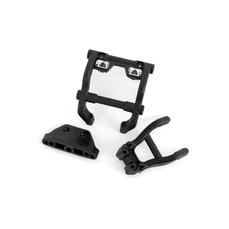 TRAXXAS 6777X WHEELIE BAR MOUNT/SKIDPLTE BLACK