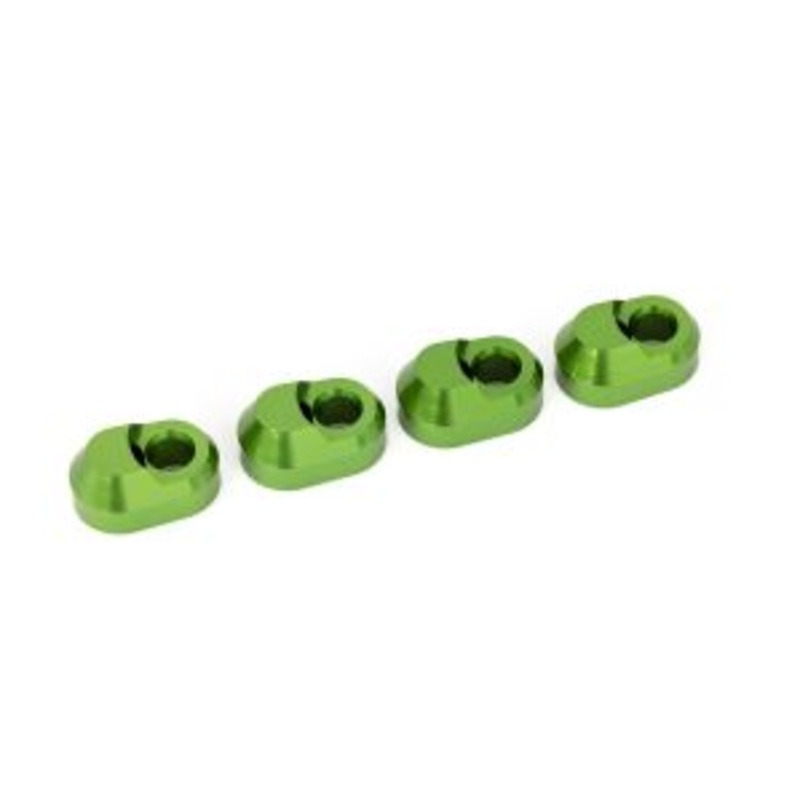 TRAXXAS 7743-GREEN Suspension pin retainer, 6061-T6 aluminum (green-anodized) (4)