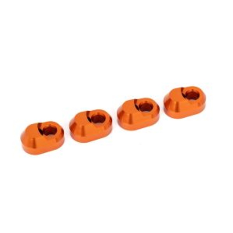 TRAXXAS 7743-ORANGE Suspension pin retainer, 6061-T6 aluminum (orange-anodized) (4)