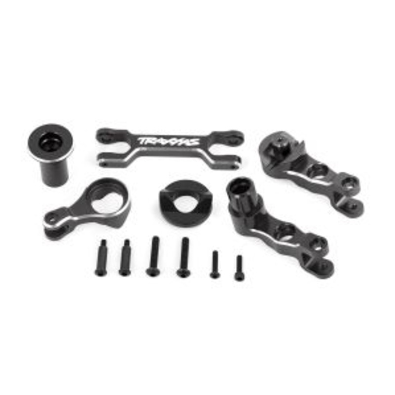 TRAXXAS 7746-GRAY Steering bellcranks (left & right)/ draglink (6061-T6 aluminum, gray-anodized) (fits X-Maxx)