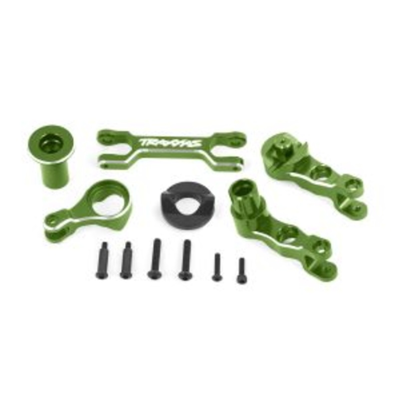 TRAXXAS 7746-GREEN Steering bellcranks (left & right)/ draglink (6061-T6 aluminum, green-anodized) (fits X-Maxx)