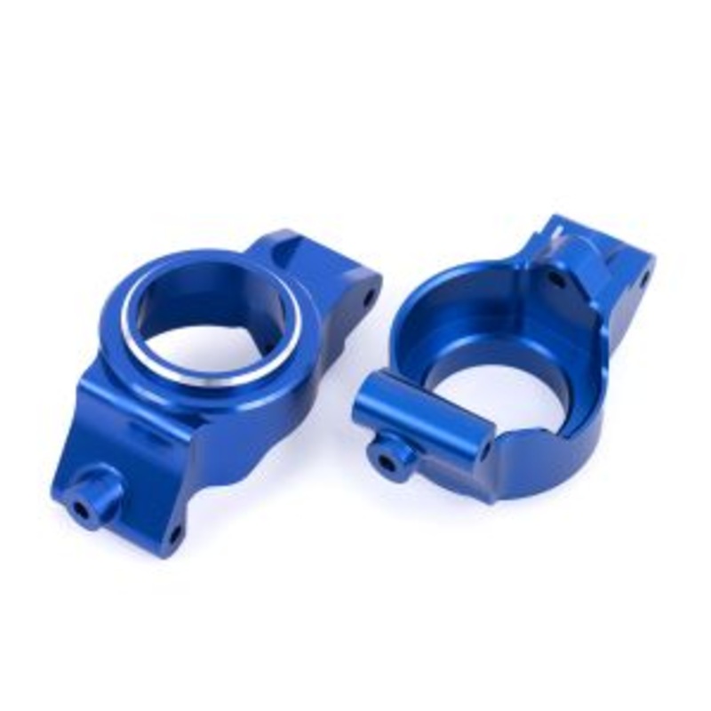 TRAXXAS 7832-BLUE Caster blocks (c-hubs), 6061-T6 aluminum (blue-anodized), left & right