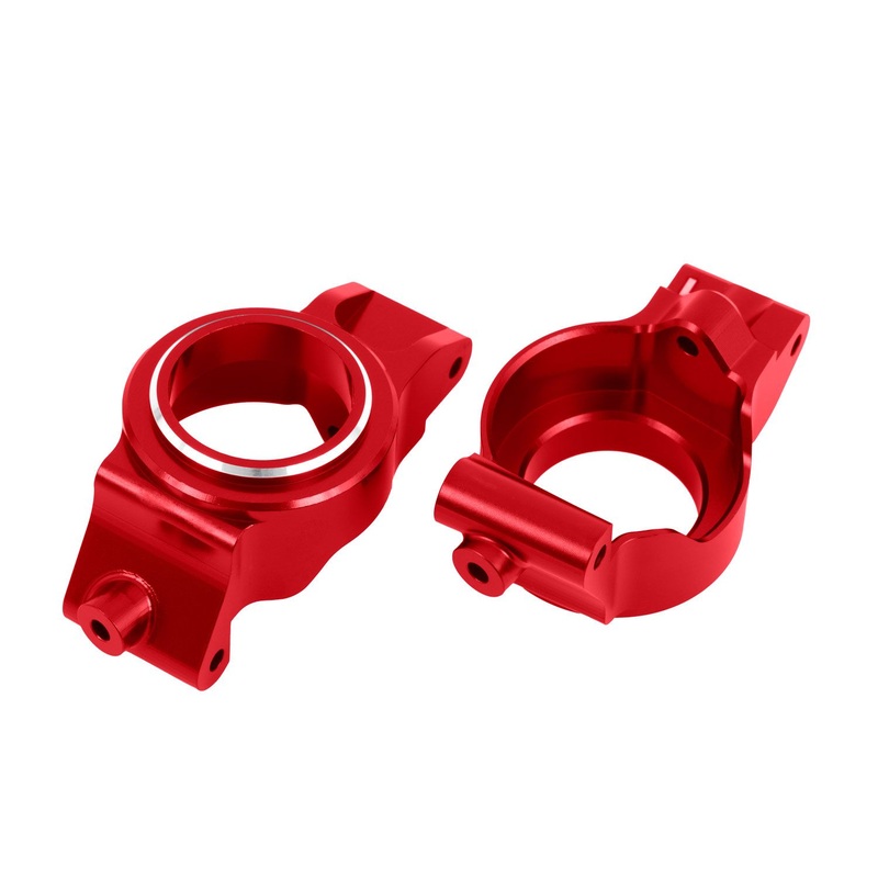 TRAXXAS 7832-RED Carriers, stub axle (red-anodized 6061-T6 aluminum) (left & right)