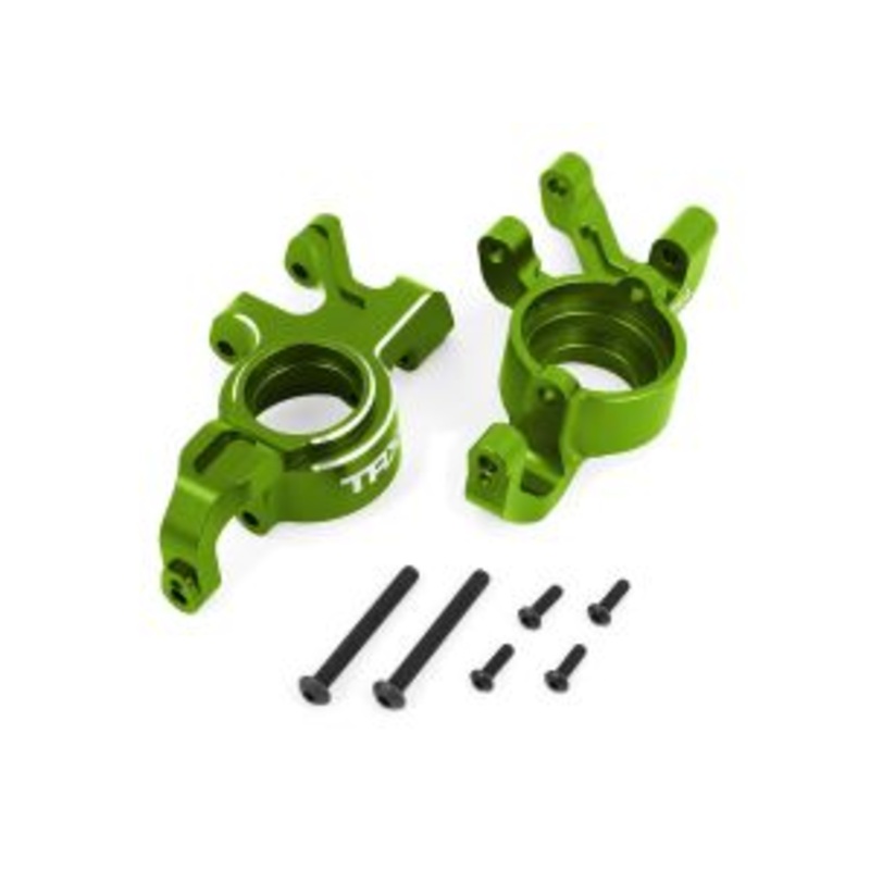 TRAXXAS 7836-GREEN Steering blocks, 6061-T6 aluminum (green-anodized), left & right