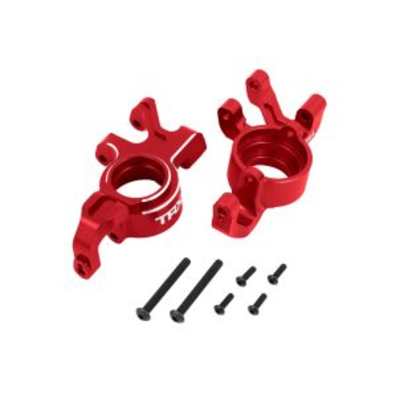 TRAXXAS 7836-RED Steering blocks, 6061-T6 aluminum (red-anodized), left & right