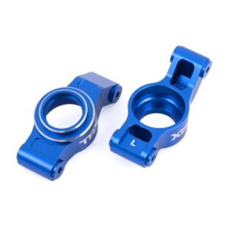 TRAXXAS 7852-BLUE Carriers, stub axle (blue-anodized 6061-T6 aluminum) (left & right)