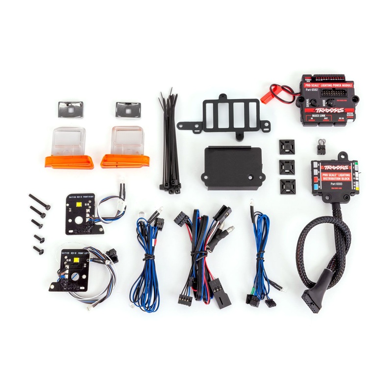 TRAXXAS 8035R Pro Scale LED light set, TRX-4 Ford Bronco (1979) or Ford F-150 (1979), complete with power module (contains headlights, tail lights, side marker lights, & distribution block) (fits #8010 or 9230 series bodies)