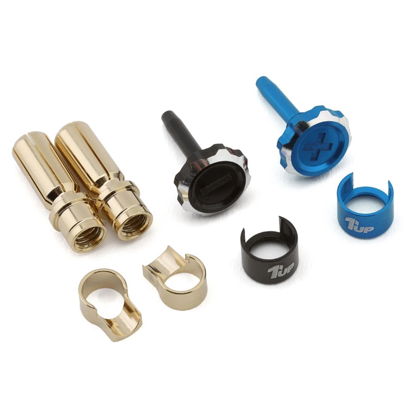 1 UP 190451 "Lockdown" Adjustable Bullet Plug Grips w/5mm Bullets (Blue/Black)