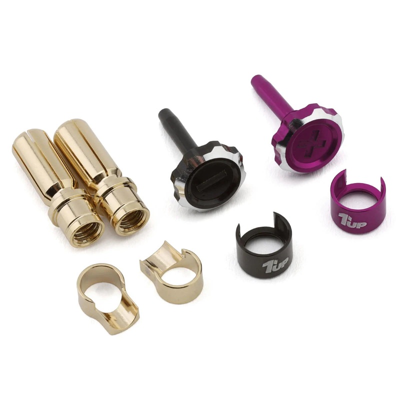 1 UP 190453  "Lockdown" Adjustable Bullet Plug Grips w/5mm Bullets (Purple/Black)