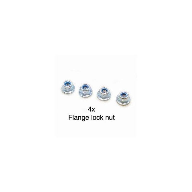 TAMIYA 9805557 RC 4MM FLANGE LOCK NUT: 57602 4Pcs