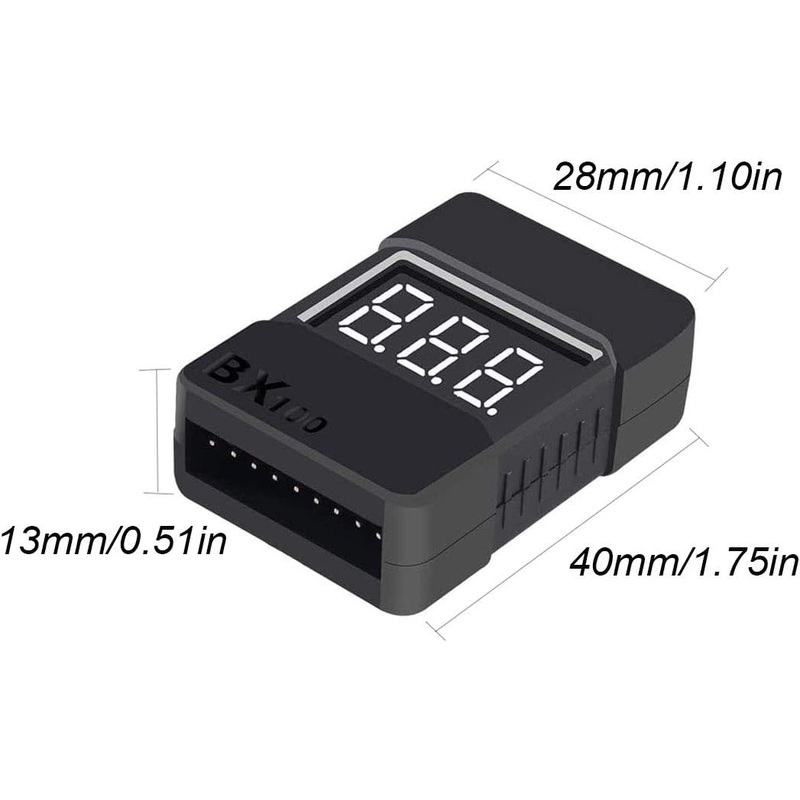 THRC Lipo Lion Battery Voltage Tester  Buzzer Alarm 1-8s LiPo Li-Ion LiMn LiFe