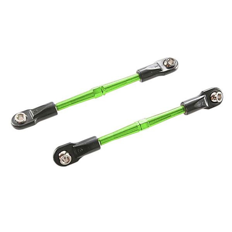 TRAXXAS 3139G Turnbuckles, aluminum (green-anodized), toe links, 59mm (2) (assembled w/ rod ends & hollow balls) (requires 5mm aluminum wrench #5477)