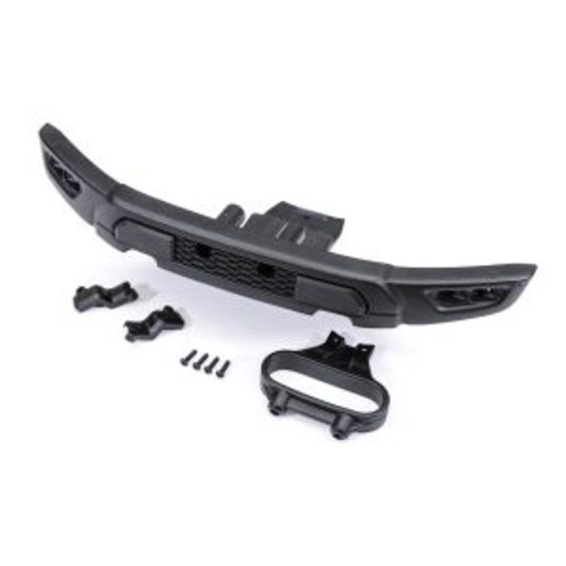 TRAXXAS 10151 Bumper, front/ bumper mount, front/ light covers (left & right)/ 2.5x10mm BCS (4) (fits Ford Raptor R)