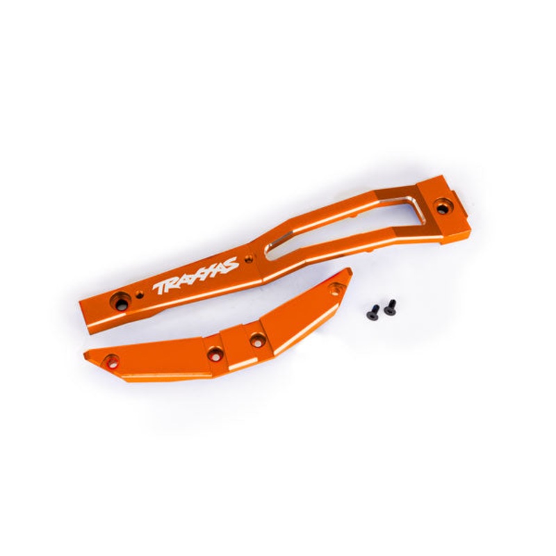 TRAXXAS 10221-ORANGE Chassis brace, front, 6061-T6 aluminum (orange-anodized/ 2.5x6mm CCS (with threadlock) (2)