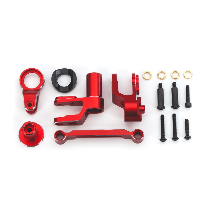 TRAXXAS 10246-RED Steering bellcranks, draglink (red-anodized 6061-T6 aluminum)/ bellcrank bushing (1)/ 3x20mm BCS (with threadlock) (2)/ 3x20mm shoulder screws (with threadlock) (2)/ 3x15mm (Copy) (Copy) (Copy)