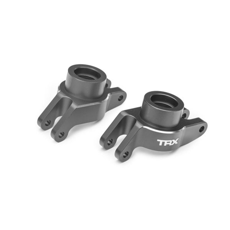 TRAXXAS 10252-GRAY Carriers, stub axle (gray-anodized 6061-T6 aluminum) (rear) (left & right)