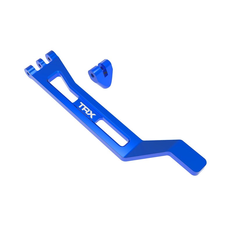 TRAXXAS 10726-BLUE Battery hold-down, hold-down post (blue-anodized 6061-T6 aluminum)/ 3x15mm BCS (with threadlock) (1)