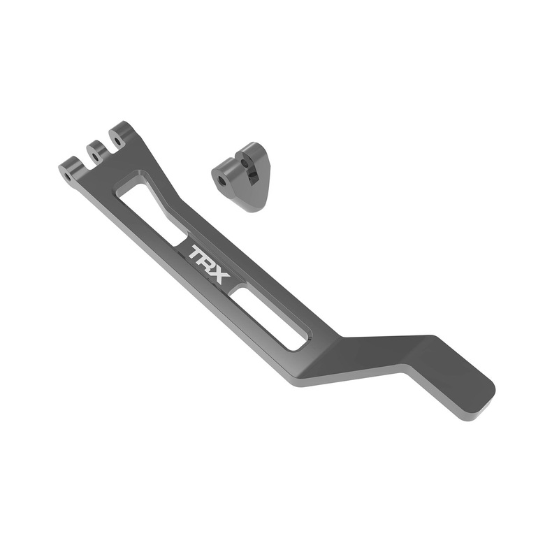 TRAXXAS 10726-GRAY Battery hold-down, hold-down post (gray-anodized 6061-T6 aluminum)/ 3x15mm BCS (with threadlock) (1)