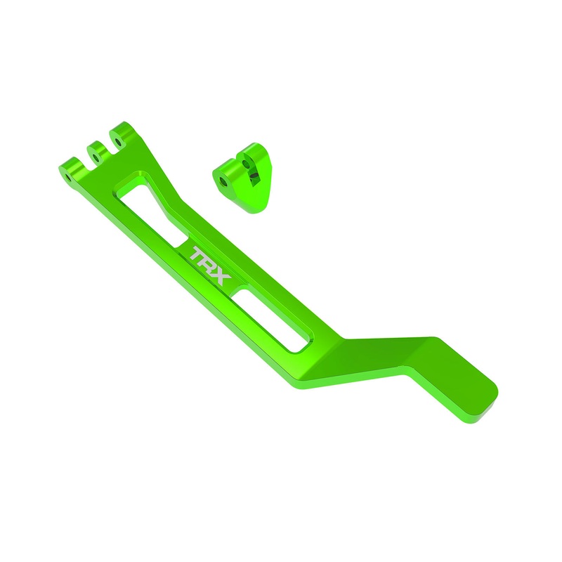 TRAXXAS 10726-GREEN Battery hold-down, hold-down post (green-anodized 6061-T6 aluminum)/ 3x15mm BCS (with threadlock) (1)