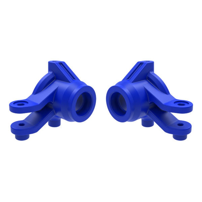 TRAXXAS 10736-BLUE Steering blocks, left & right (blue)