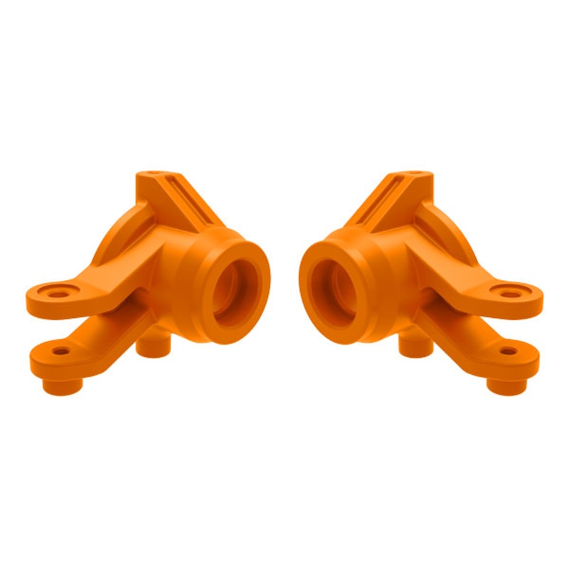 TRAXXAS 10736-ORANGE Steering blocks, left & right (orange)