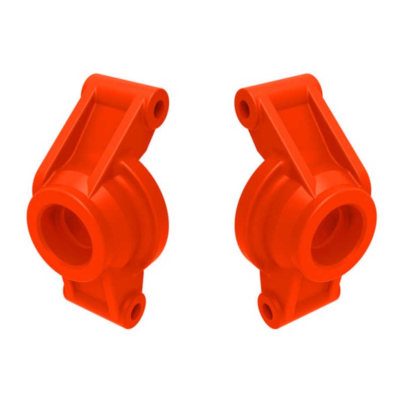 TRAXXAS 10752-ORANGE Carriers, stub axle (red) (rear) (left & right)