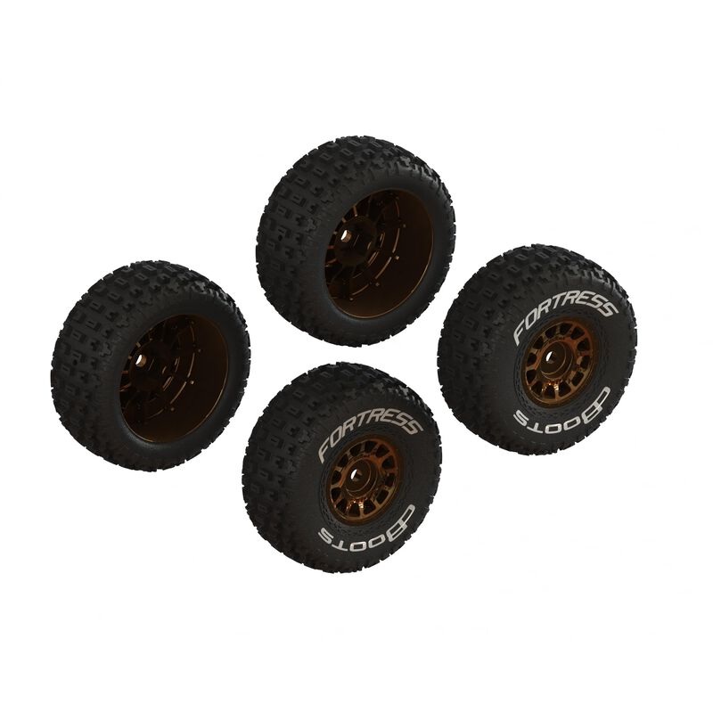 ARRMA ARA-2024 dBoots 'FORTRESS' Glued Tire Set, Bronze (2 Pairs)