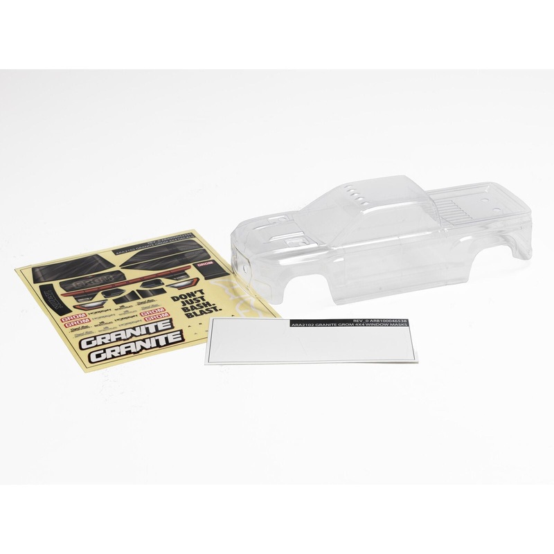 ARRMA ARA412004 Granite GROM Body, Clear