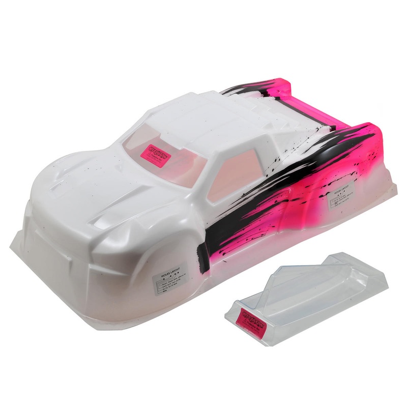 BITTYDESIGN BDSC-BLHK-CRSP "Black Hawk" 1/10 Pre-Paintsed Short Course Body (Cross/Pink)
