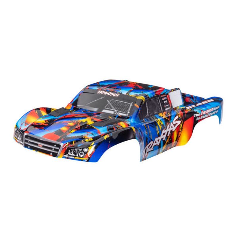 TRAXXAS 5848-RNR Body, Slash 4X4 (also fits Slash VXL & Slash 2WD), Rock n' Roll (painted, decals applied) (assembled with front & rear latches for clipless mounting)