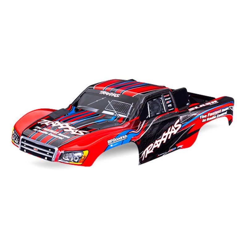 TRAXXAS 5924-RED Body, Slash 2WD (also fits Slash VXL & Slash 4X4), red (painted, decals applied) (assembled with front & rear latches for clipless mounting)